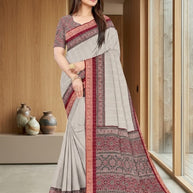 Classic Printed Saree with Blouse Piece for Timeless Traditional Style | PUS-JALPARI-2A