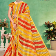 Elegant Printed Saree with Designer Blouse Piece for Festive Wear  | SNR-SHEETAL