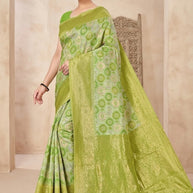 Exclusive Jacquard Silk Saree with Blouse Piece for Premium Cultural Wear | TUL-AMRIT VATIKA COTTON