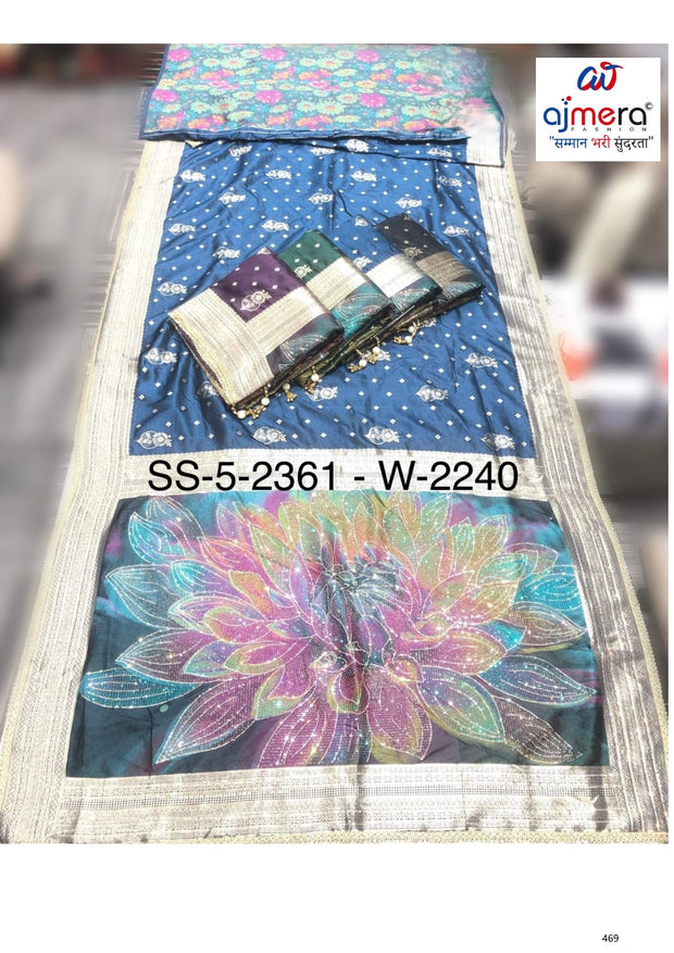 Exclusive Jacquard Silk Saree with Blouse Piece for Premium Cultural Wear | SBV-SS-5-2361