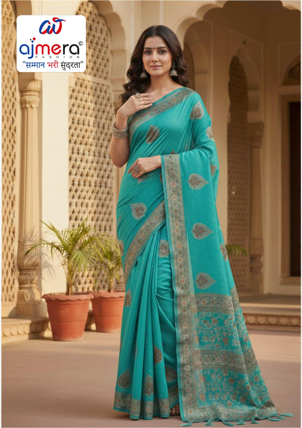 Weightless Print Loose Saree with Blouse for Premium Ethnic and Traditional Wear | CAS-UMANG