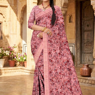 Stylish Printed Saree with Blouse Piece for Traditional Celebrations | GLC-ALPHA