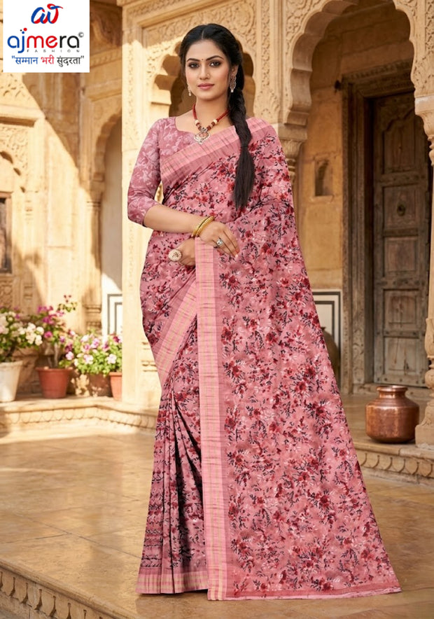 Stylish Printed Saree with Blouse Piece for Traditional Celebrations | GLC-ALPHA
