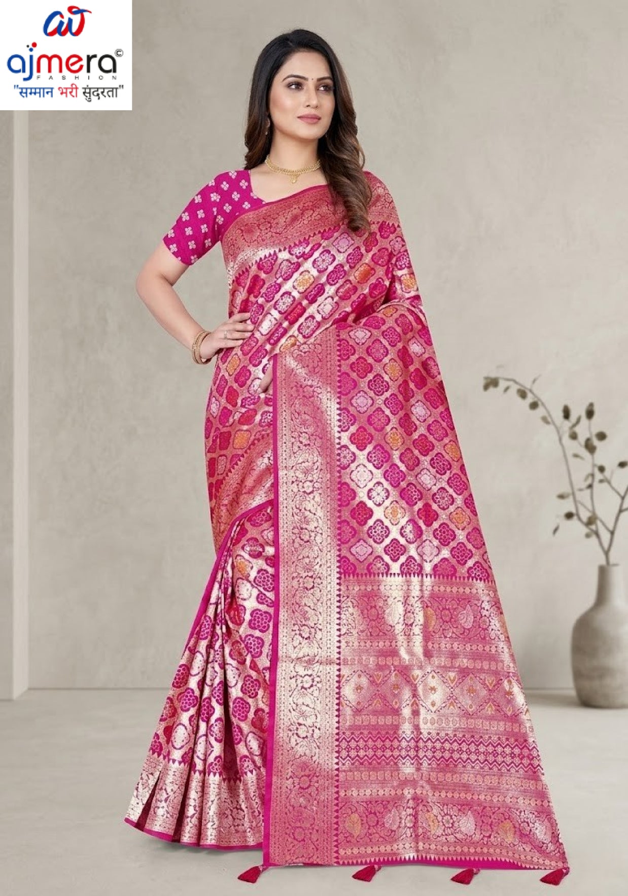 Premium Jacquard Silk Saree with Matching Blouse Piece for Ethnic Celebrations | TUL-PREM PAKHI SILK VOL-05
