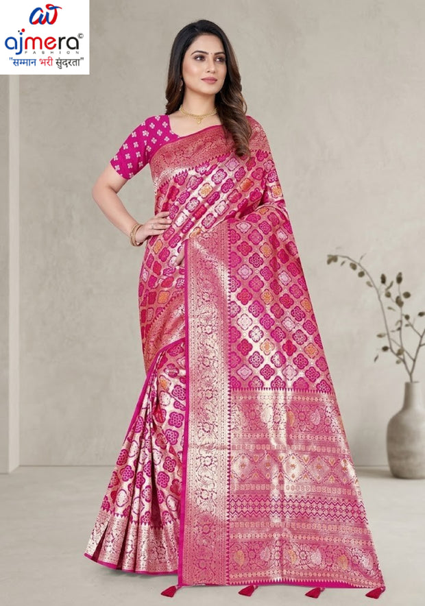 Premium Jacquard Silk Saree with Matching Blouse Piece for Ethnic Celebrations | TUL-PREM PAKHI SILK VOL-05