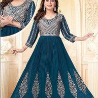 Elegant Georgette Designer Party Wear Gown for Women | KRU-BARKHA
