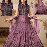 Elegant Rangoli Designer Party Wear Gown for Women | SHP-ADDA-95