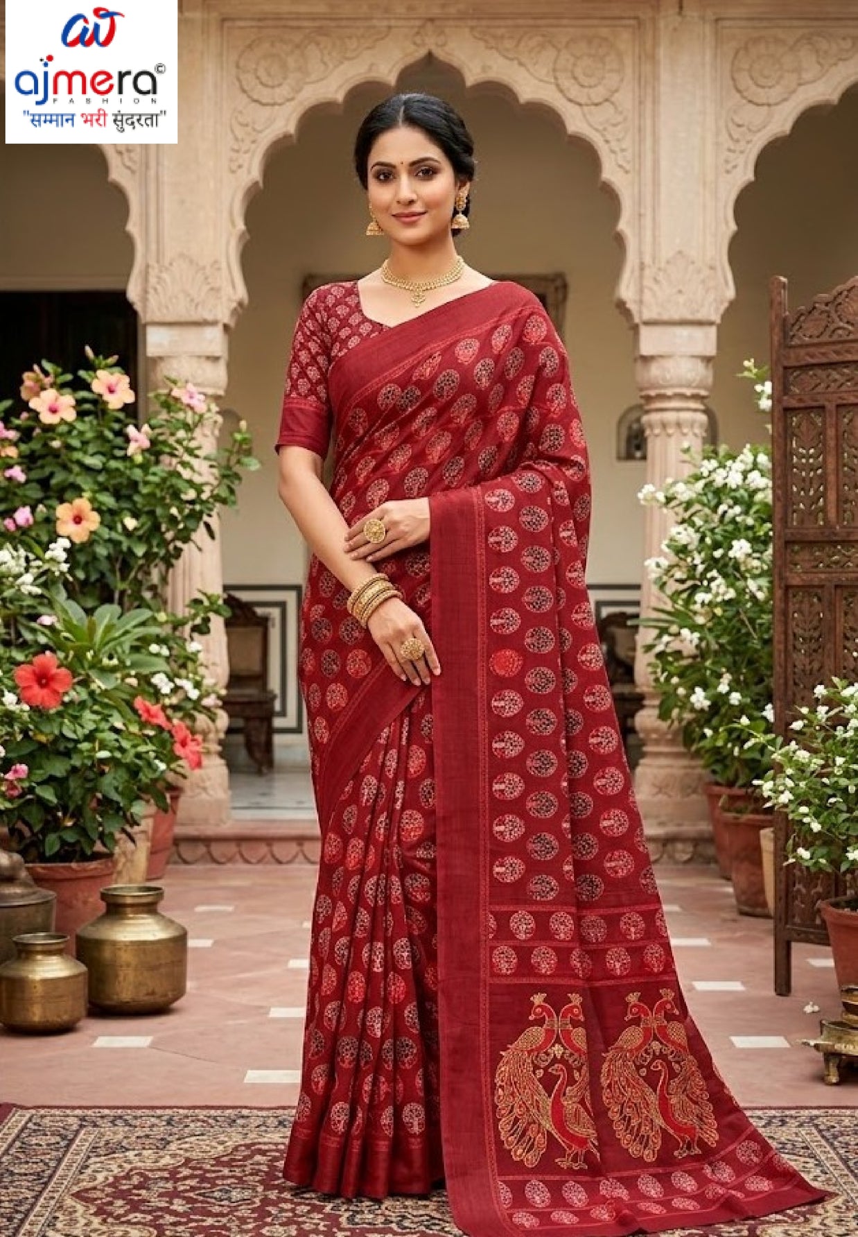 Designer Printed Saree with Blouse Piece for Special Occasions | SSR-SWETA