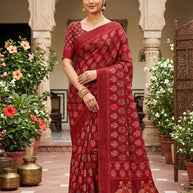 Designer Printed Saree with Blouse Piece for Special Occasions | SSR-SWETA