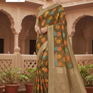 Timeless Rapier Silk Matching Saree With Blouse Piece | RKI-180