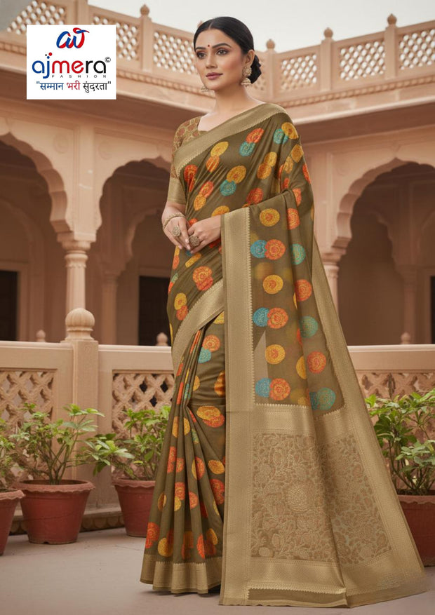 Timeless Rapier Silk Matching Saree With Blouse Piece | RKI-180