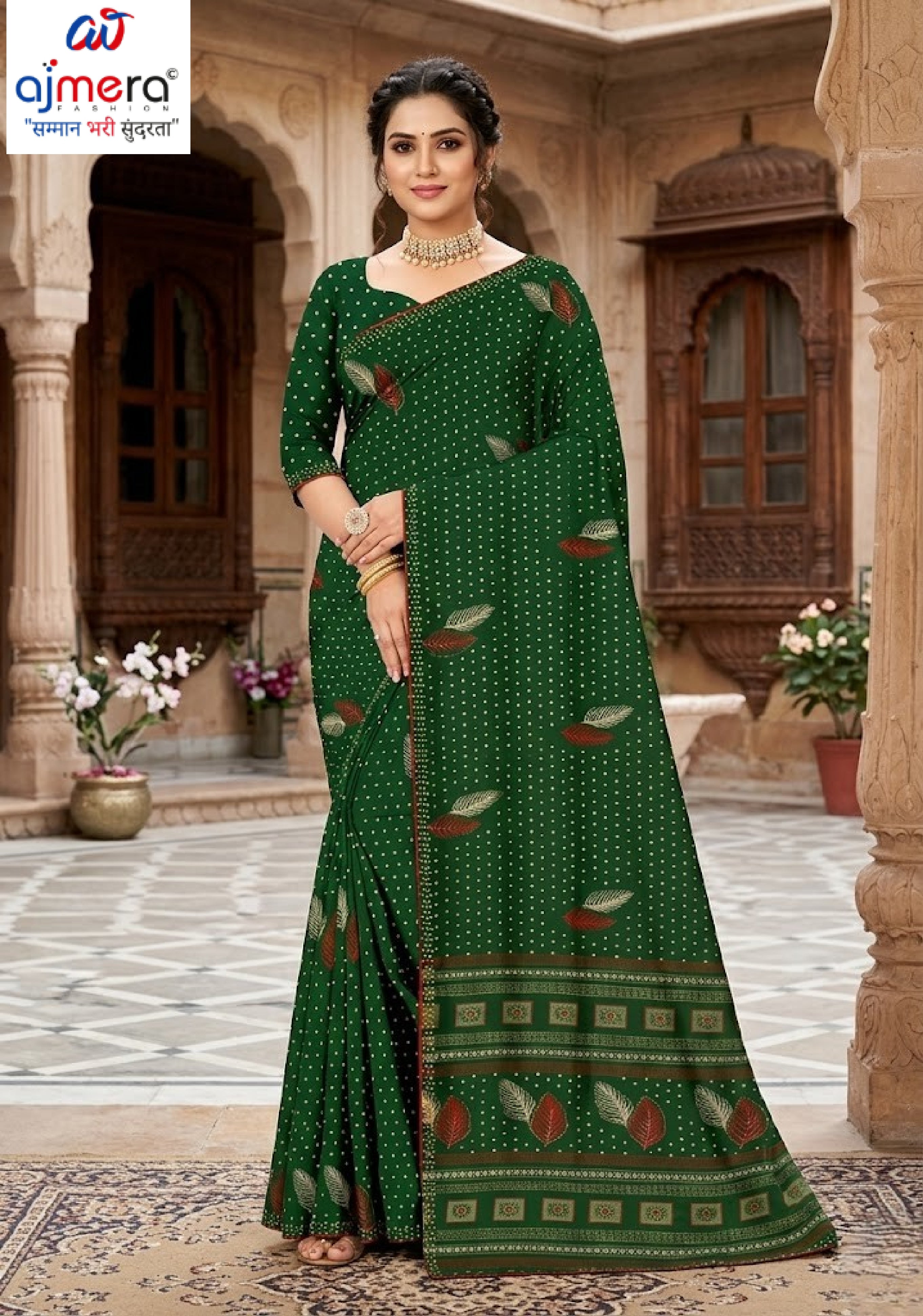 Chic Printed Saree with Blouse Piece for Sophisticated Ethnic Style | GLC-LAXMI