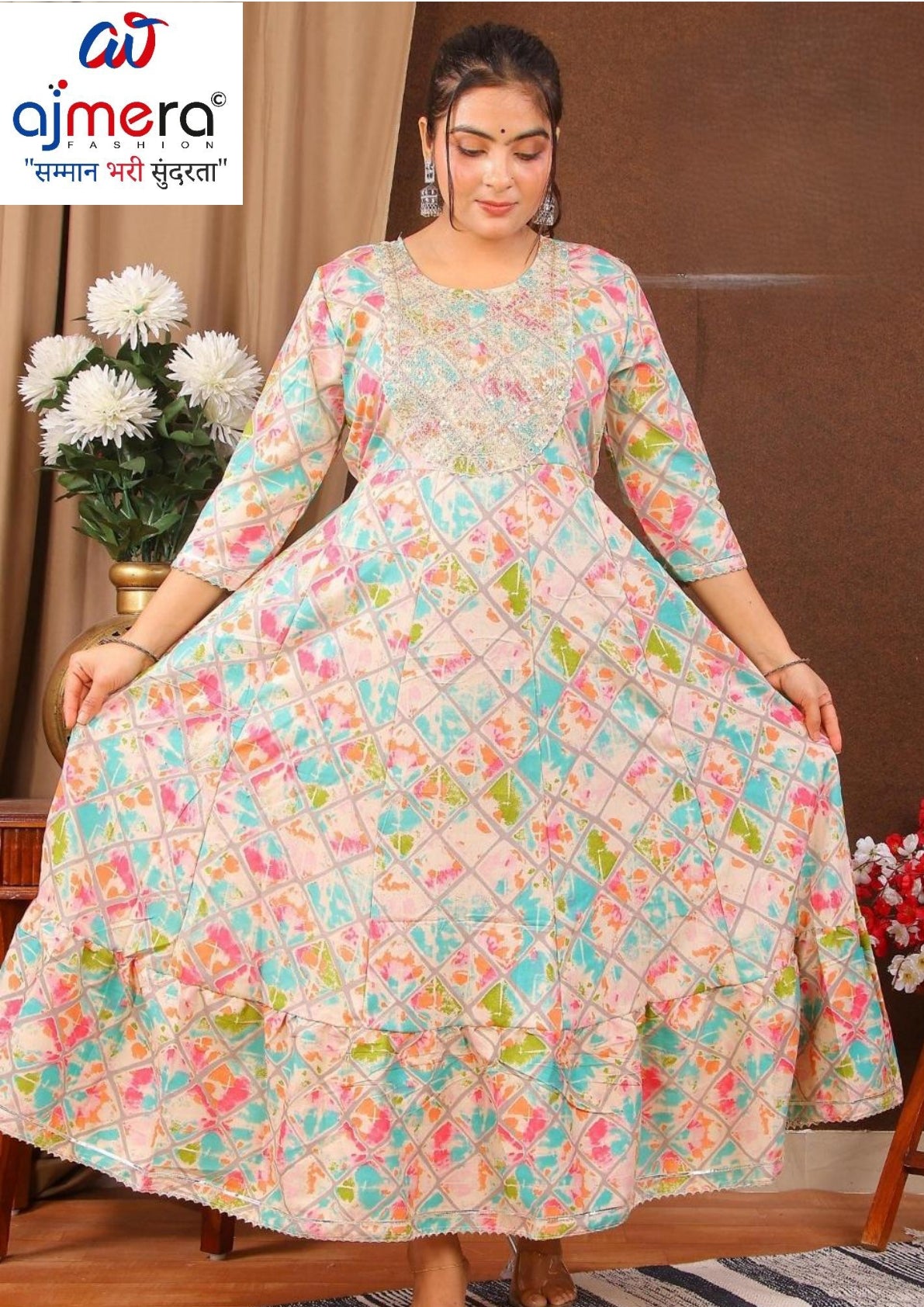 Designer Rayon Kurti for Women | JNF-GHERA KURTI RAYON