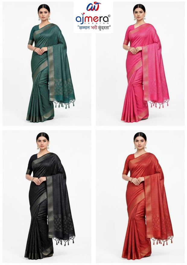 Graceful Jacquard Silk Saree without Blouse for Timeless Ethnic Fashion | MMR-NAGINA SOFT SILK