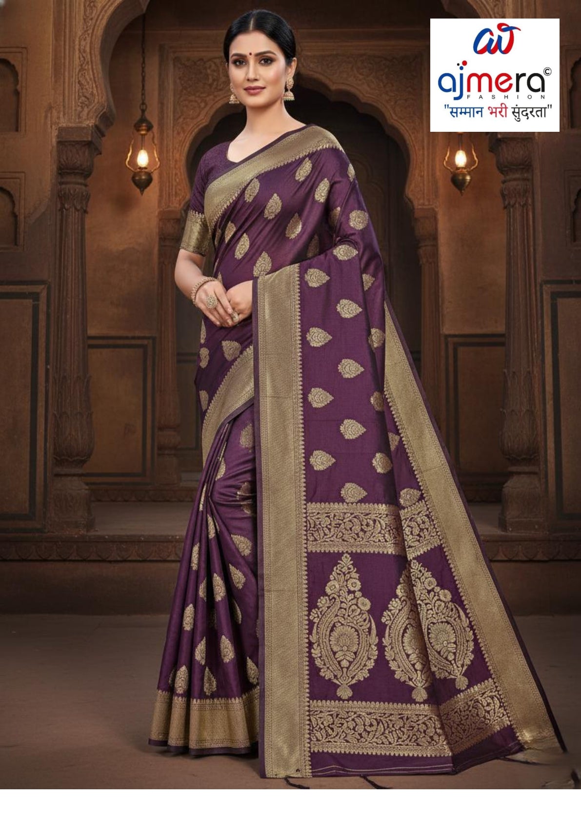 Stylish Rapier Silk Matching Saree With Blouse Piece | MCB-MESSI