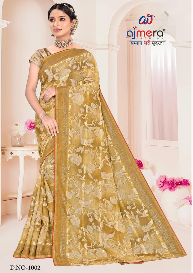 Designer Printed Saree with Blouse Piece for Special Occasions  | SNR-PATRIKA