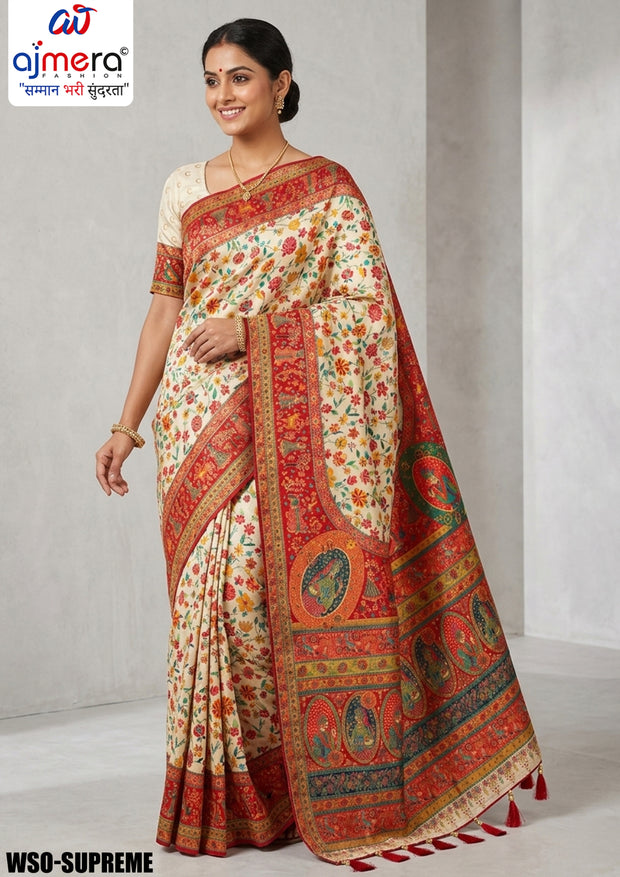 Cultural Jacquard Silk Saree With Blouse Piece | WSO-SUPREME