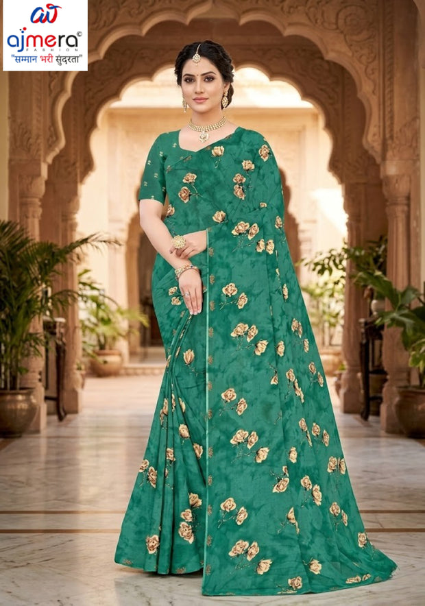 Contemporary Printed Saree with Blouse Piece for Premium Wear | GLC-SUHANA
