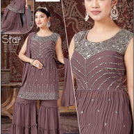 Designer Georgette Gown for Women | KRU-SWEETY-8