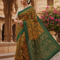 Contemporary Printed Saree with Blouse Piece for Premium Wear  | CAS-LEMON SILK