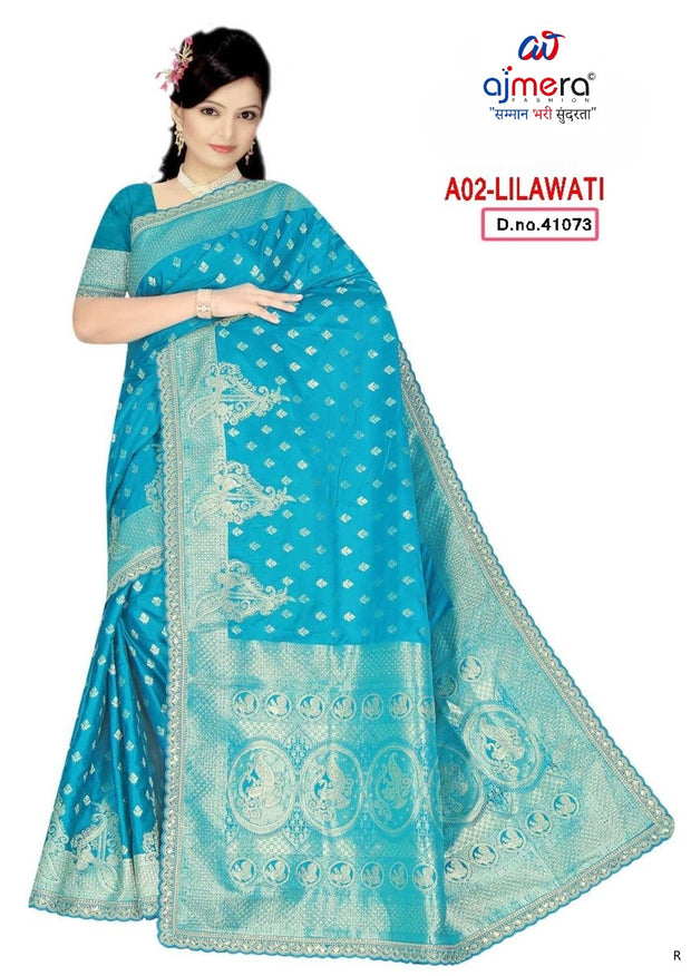 Exclusive Jacquard Silk Saree with Blouse Piece for Premium Cultural Wear | RAL-LILAWATI