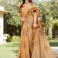 Exclusive Printed Saree with Blouse Piece for Elegant Ethnic Look  | PRM-MADAM SIR