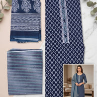 Premium Designer Unstitched Suit Set | NCY-COTTON SOMAYA