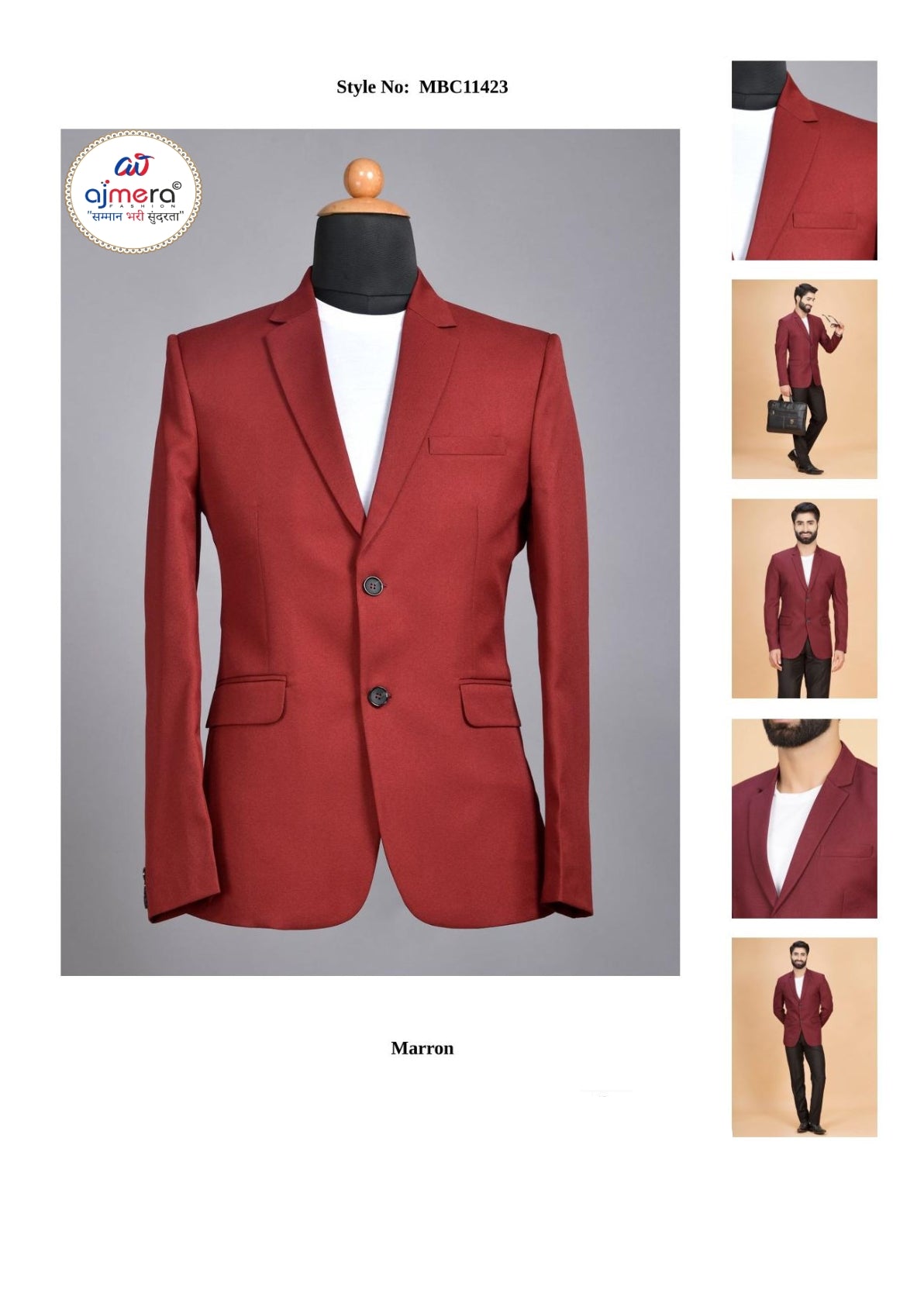Premium Men’s Formal Blazer for Business & Party Wear | SNA-MBC11423