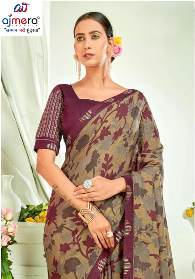 Designer Printed Saree with Blouse Piece for Special Occasions  | RDD-TAPASYA