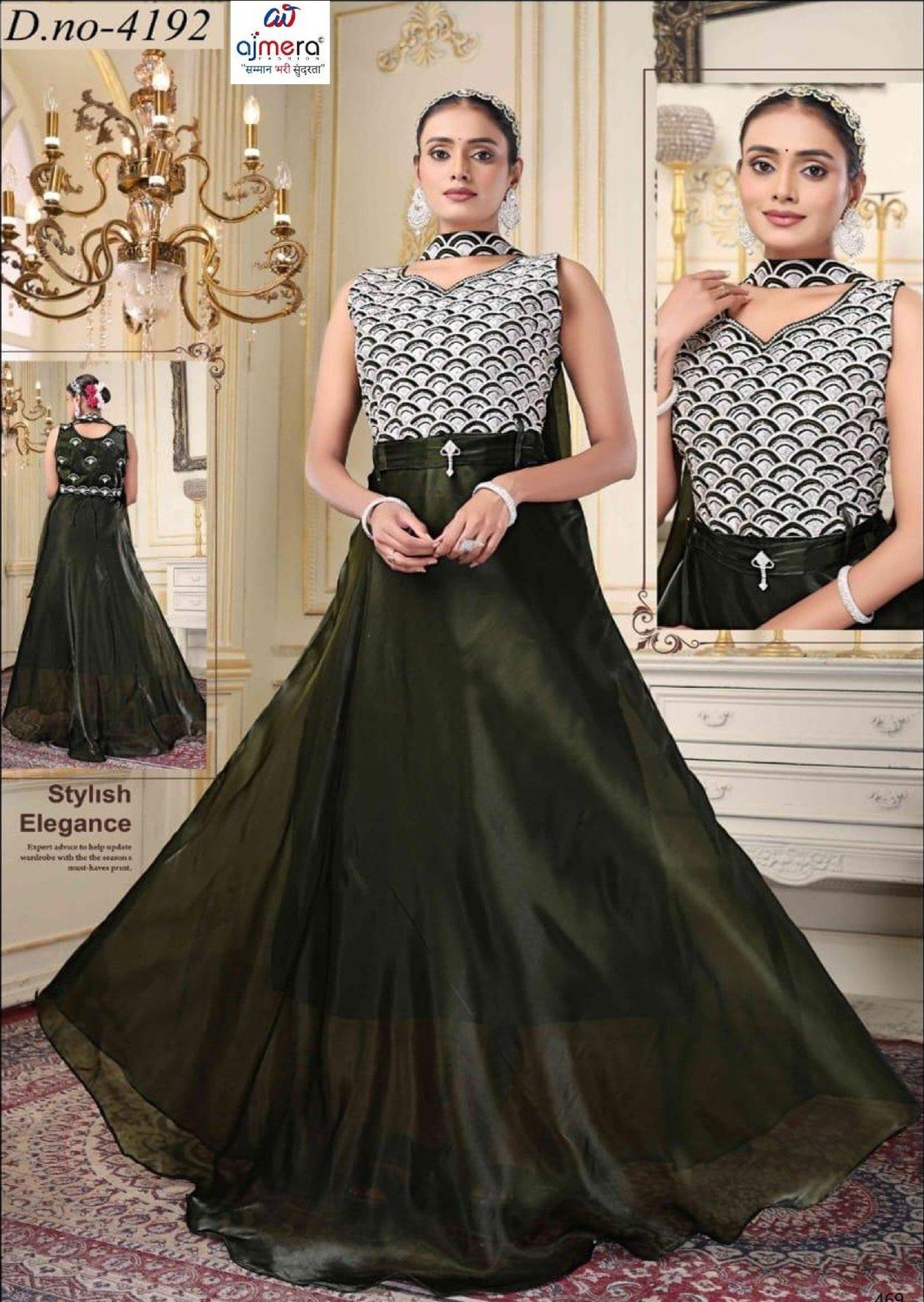 Elegant Jimichu Designer Party Wear Gown for Women | SHP-4192