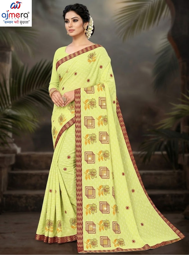 Wholesale Cotton Saree with Without Blouse for Premium Ethnic and Traditional Wear | PJA-SATSANG
