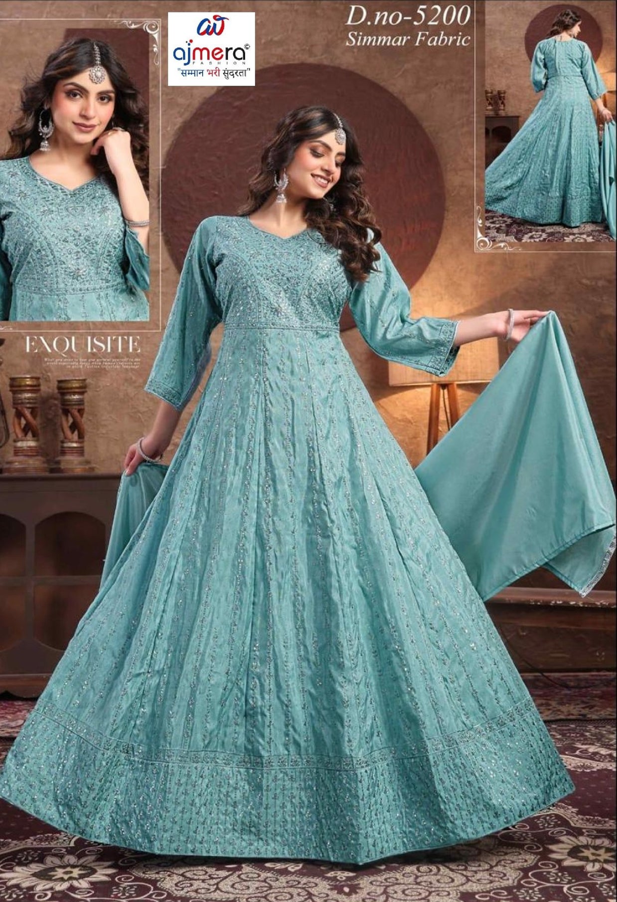 Elegant Designer Shimmer Gown for Women | SHP-5200