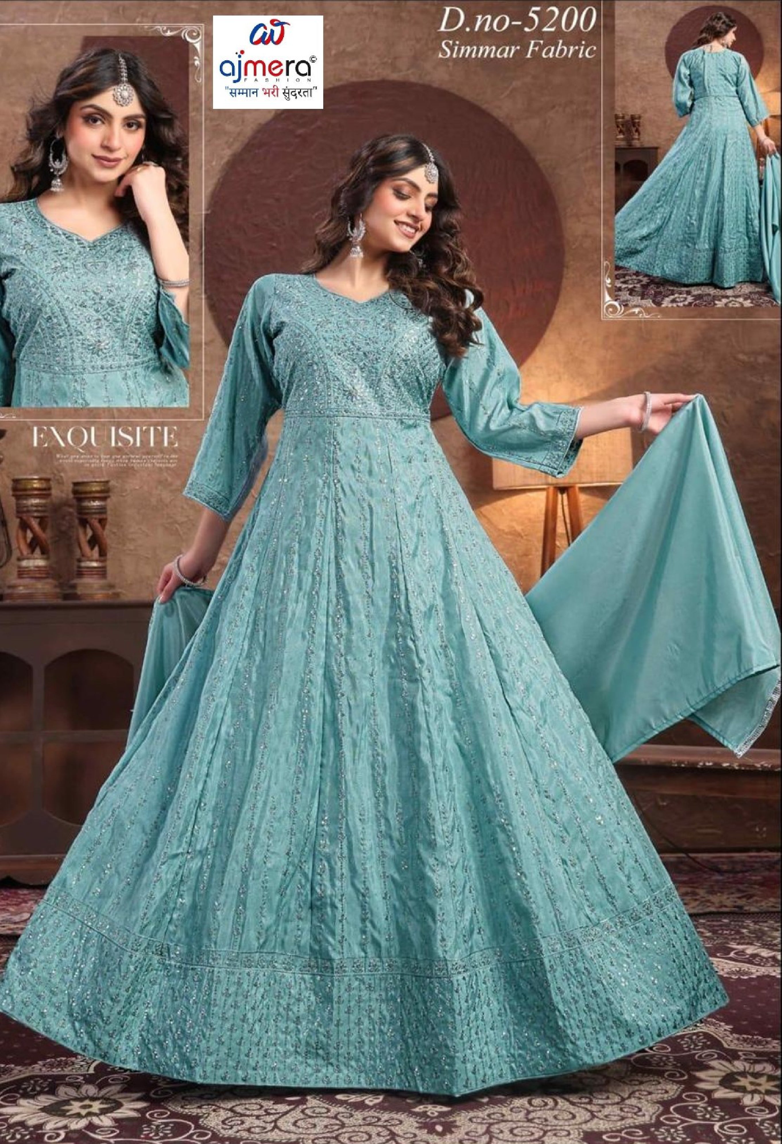Elegant Designer Shimmer Gown for Women | SHP-5200