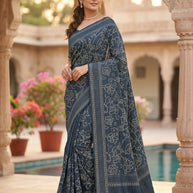 Graceful Printed Saree with Blouse Piece for Modern Ethnic Fashion | SSR-FESTIVAL