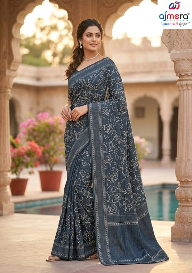 Graceful Printed Saree with Blouse Piece for Modern Ethnic Fashion | SSR-FESTIVAL