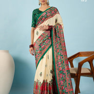 Ganga Blended Silk Saree with Blouse for Premium Ethnic and Designer Wear | ALL-GANGA-19