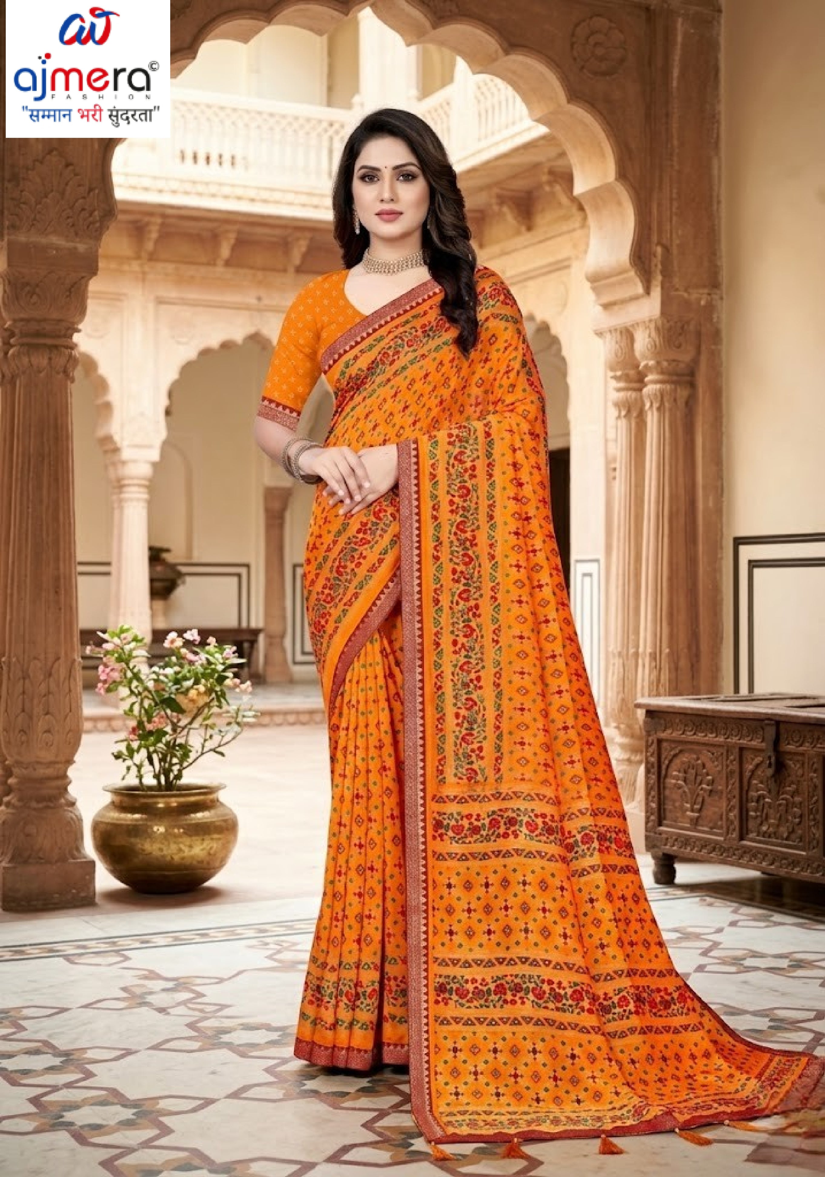 Vichitra Print Loose Saree with Blouse for Premium Ethnic and Traditional Wear | TTS-AKSARA VOL-39
