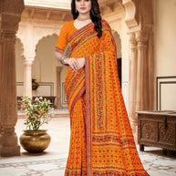 Vichitra Print Loose Saree with Blouse for Premium Ethnic and Traditional Wear | TTS-AKSARA VOL-39