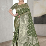 Graceful Jacquard Silk Saree with Blouse Piece for Timeless Ethnic Fashion | TUL-MATWALI SURAT SILK