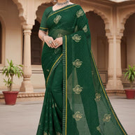 Wholesale Dyed Matching Saree Collection with Blouse Piece for Premium Ethnic and Traditional Wear | VKM-JENA