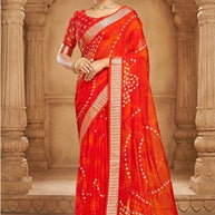 Exclusive Printed Saree with Blouse Piece for Elegant Ethnic Look  | RDD-HIMANI