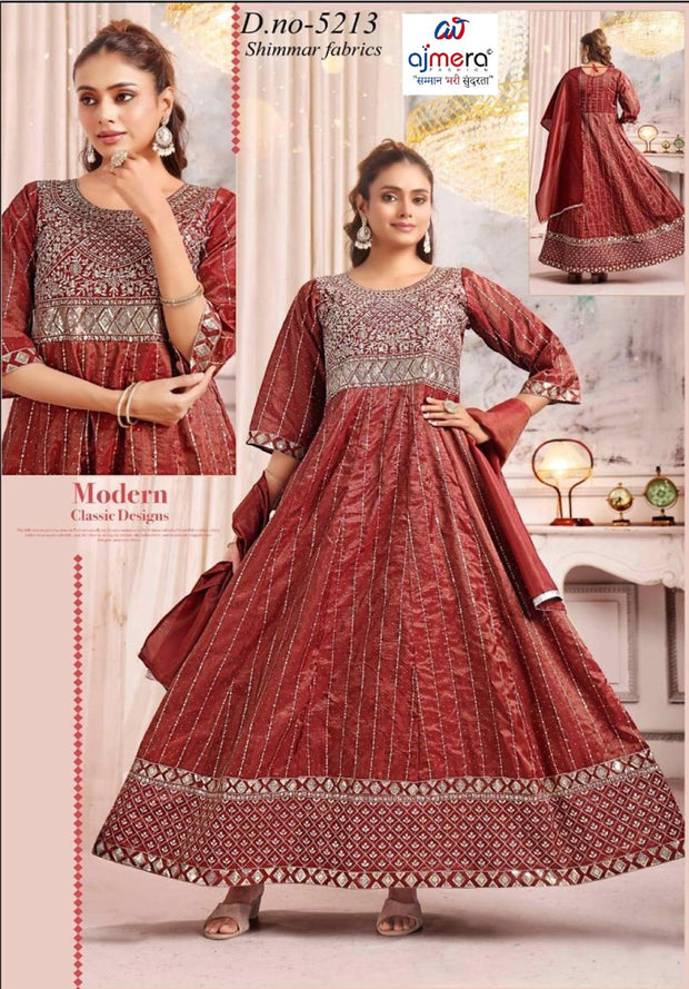 Elegant Designer Shimmer Gown for Women | SHP-5213