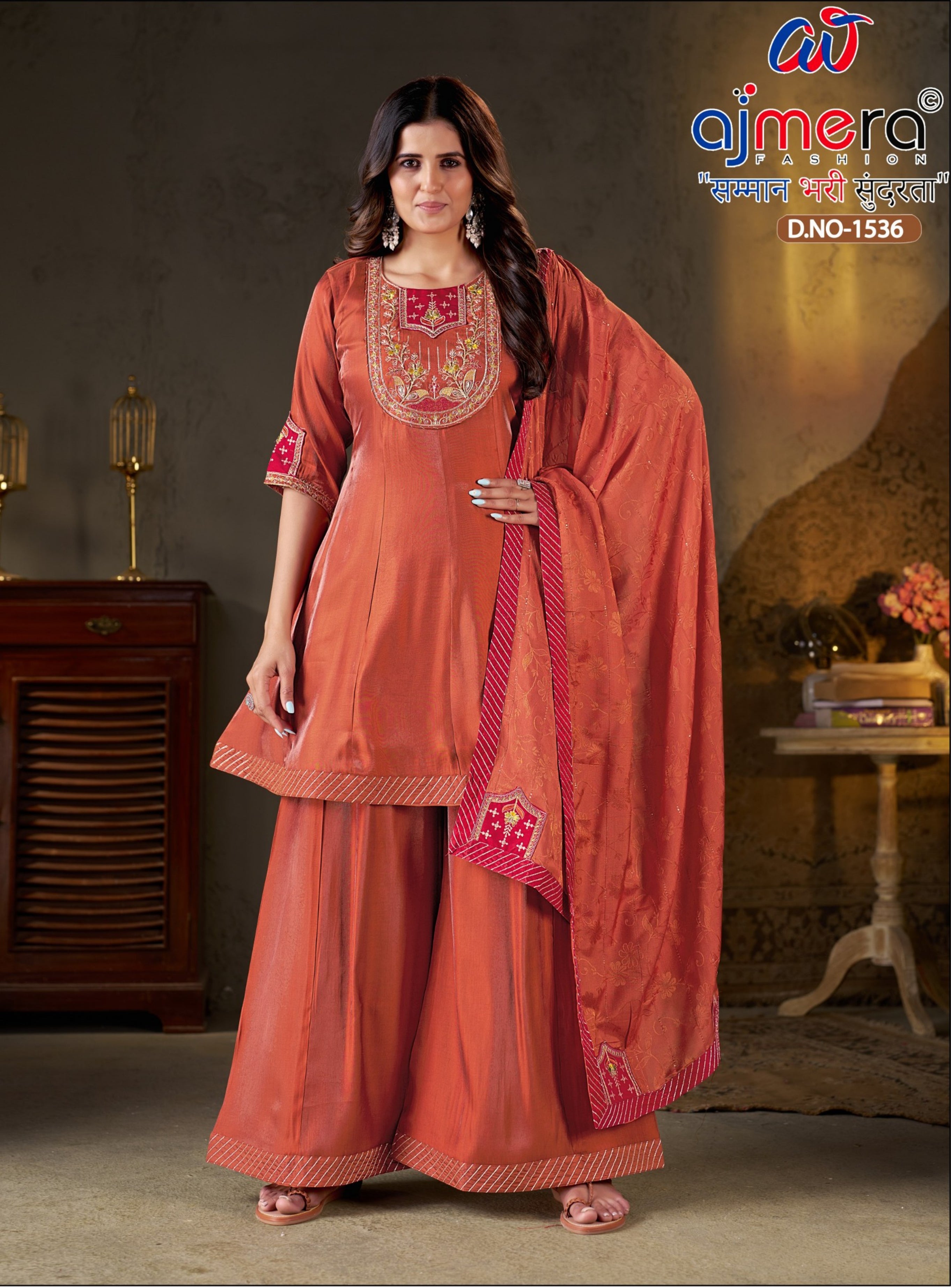 Designer Royal Ethnic Kurti Set for Women | JMH-1536