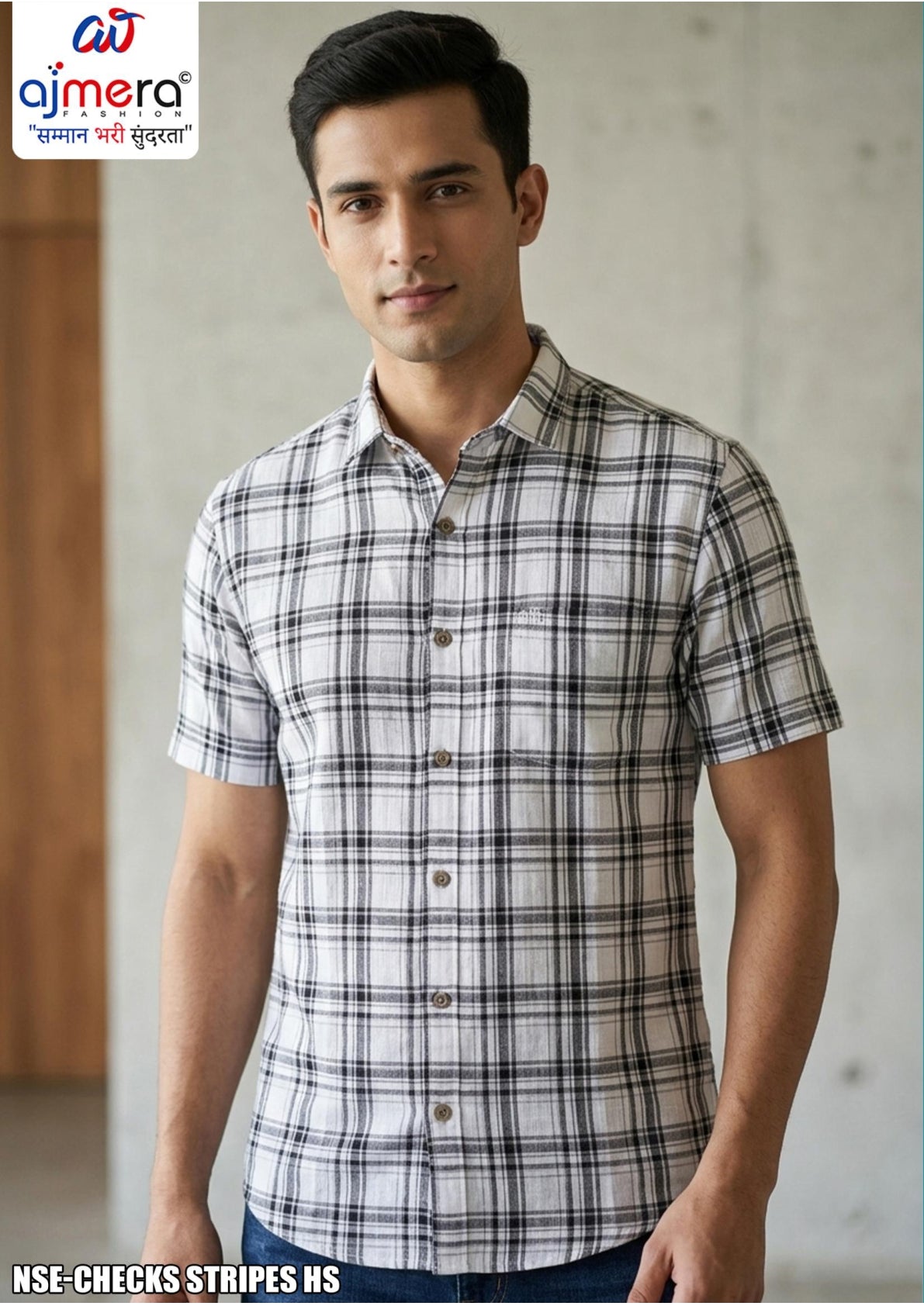 Mens Shirt Wholesaler India for Distributors | NSE-CHECKS STRIPES HS