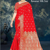 Fashionable Jacquard Silk Saree without Blouse for Special Events | MTE-BANARASHI SILK-744