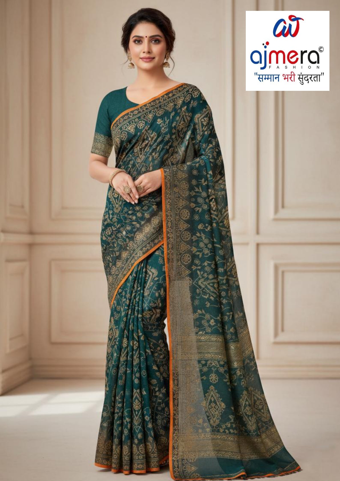Weightless Print Loose Saree with Blouse for Premium Ethnic and Traditional Wear | MVN-MANGAL