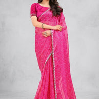 Graceful Printed Saree with Blouse Piece for Modern Ethnic Fashion  | JS-SEEMA
