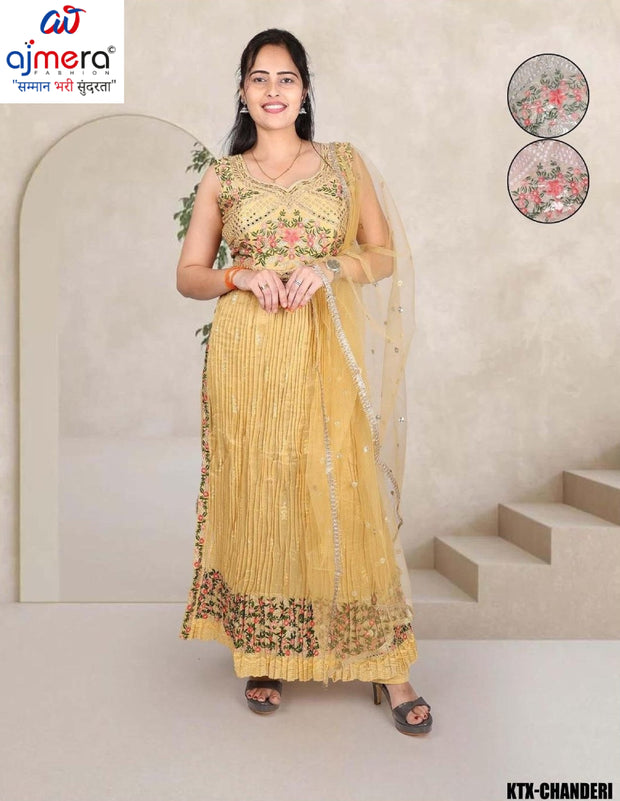 Designer Georgette Gown for Women | KTX-CHANDERI
