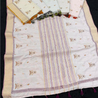 Apricot Linen Saree with Blouse for Premium Ethnic and Designer Wear | ALL-APRICOT-398