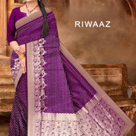 Stylish Jacquard Silk Saree with Blouse Piece for Festive Collection | VML-RIWAAZ
